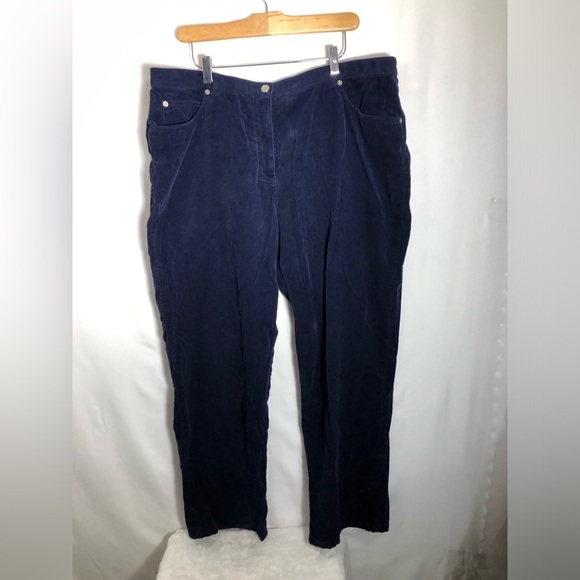 Women’s Blue Corduroy Pants. Size 16. Alia. - Picture 1 of 6